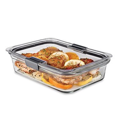 Rubbermaid Brilliance 8-Cup Glass Food Storage Container