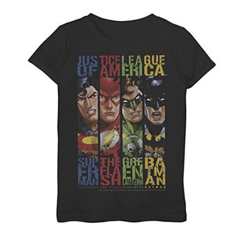 Girls 7-16 DC Comics Justice League Hero Panels Graphic Tee