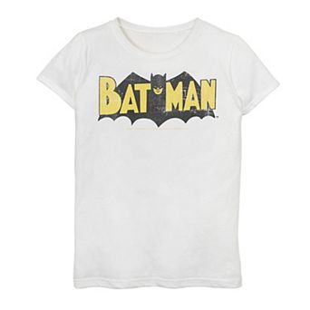 Girls 7-16 DC Comics Batman Large Block Text Logo Graphic Tee