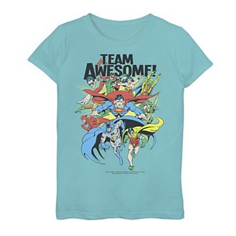 Girls 7-16 DC Comics Justice League Team Awesome Group Graphic Tee