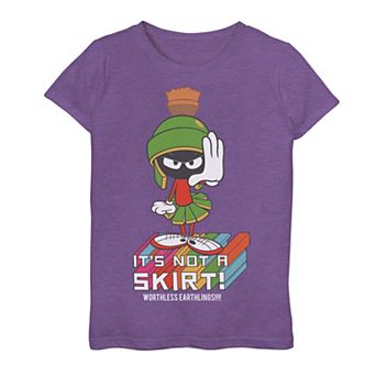 Girls 7-16 Looney Tunes Marvin The Martian It's Not A Skirt Graphic Tee