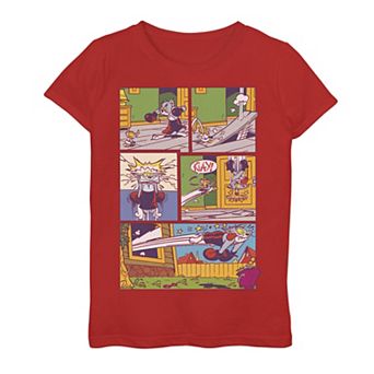 Girls 7-16 Tom And Jerry Ko Comic Boxed Up Graphic Tee