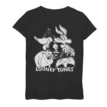 Girls 7-16 Looney Tunes Group Shot Faces Graphic Tee