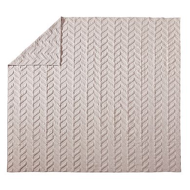 Ayesha Curry Texture Chevron Spice Coverlet Set with Shams