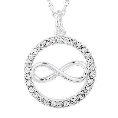 Brilliance Crystal Infinity Round Necklace