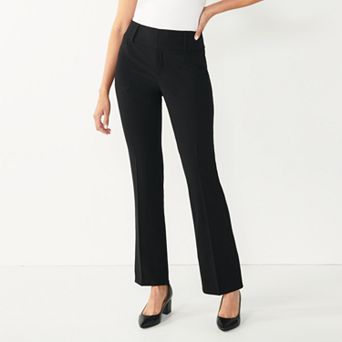 Petite Nine West Menswear Magic Waist Bootcut Pants