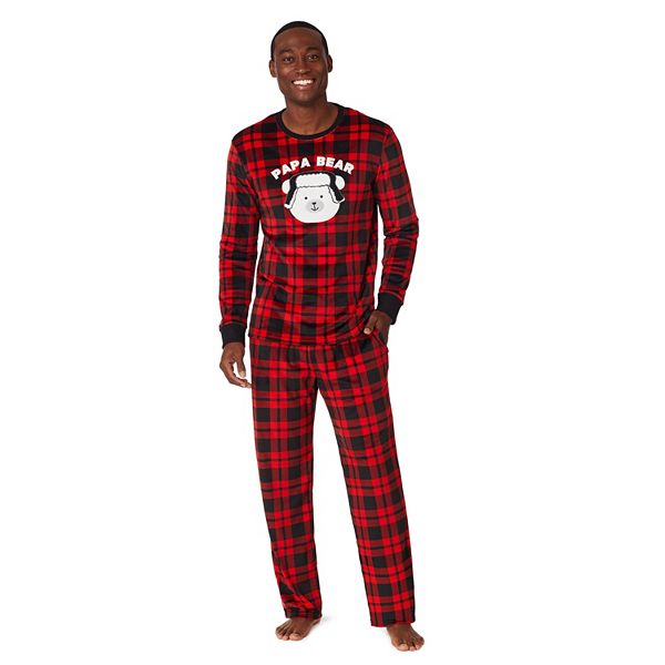 Big & Tall Jammies For Your Families® Cool Bear Plaid Pajama Set by Cuddl  Duds®