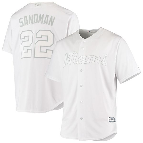 Youth Miami Marlins Majestic White Home Cool Base Jersey