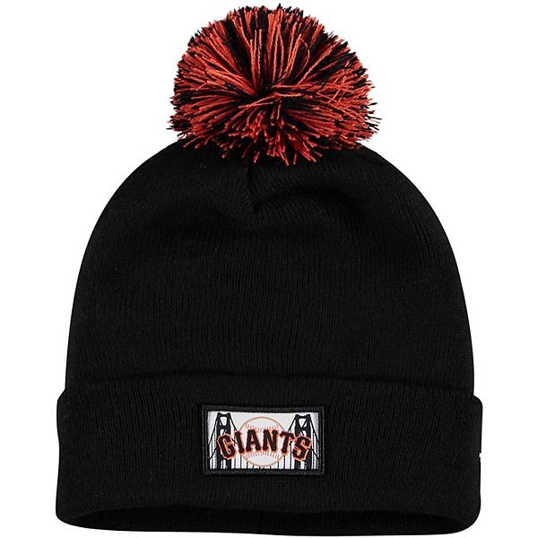 Men's New Era Black San Francisco Giants Bridge Patch Cuffed Knit Hat ...