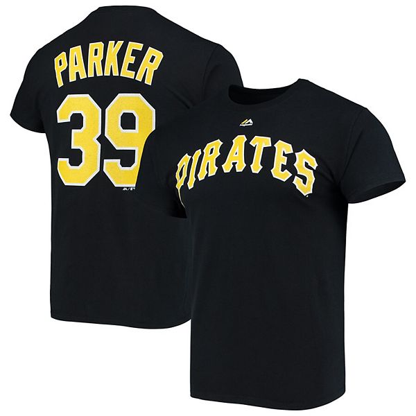 Men's Majestic Dave Parker Black Pittsburgh Pirates Name & Number T-Shirt