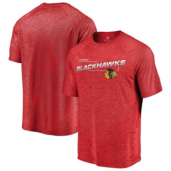 Men's Fanatics Branded Red Chicago Blackhawks Amazement Logo Raglan T-Shirt