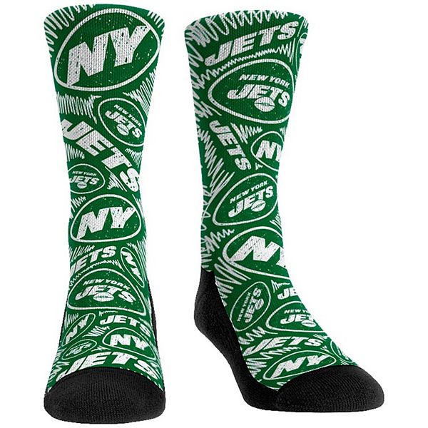 Women's Rock Em Socks New York Jets Logo Sketch Crew Socks