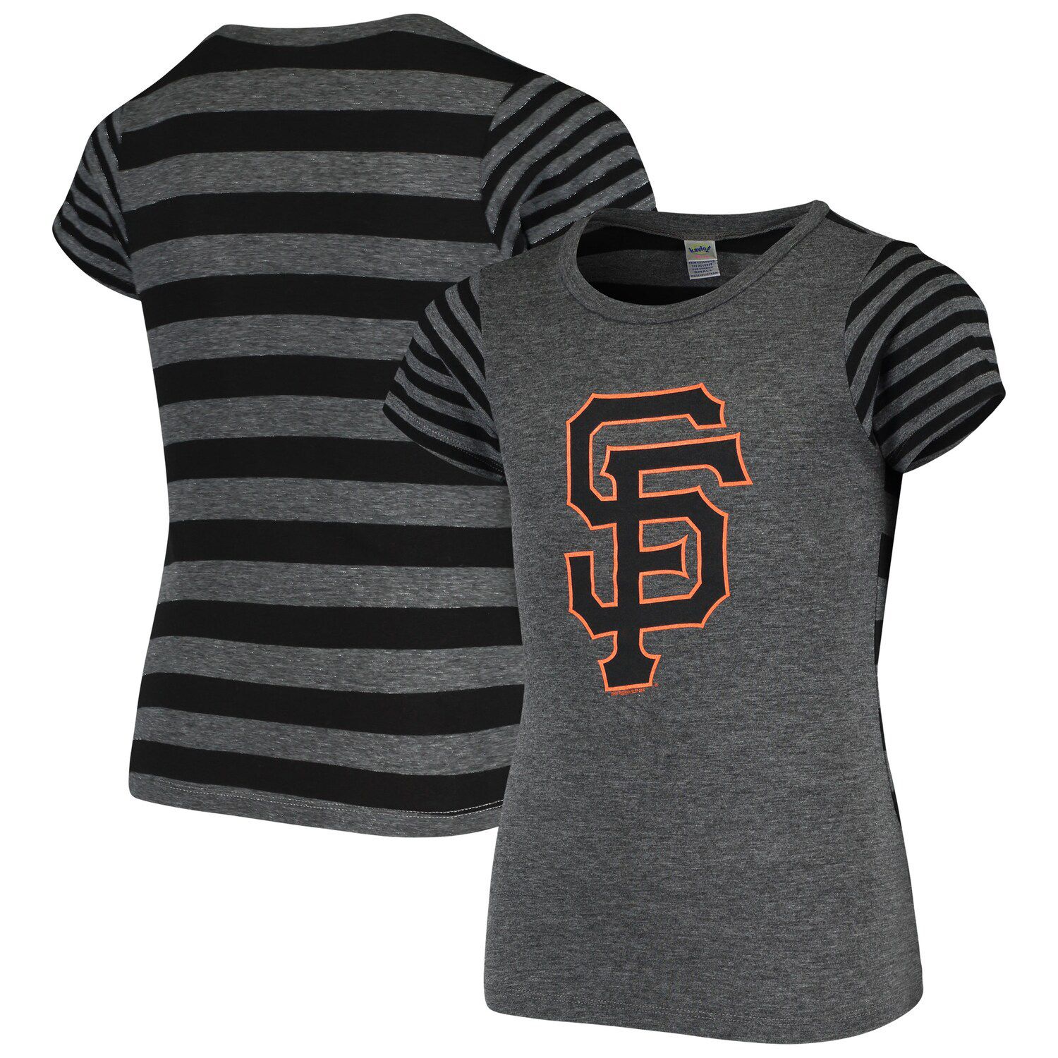 Image for Unbranded Youth Heathered Black San Francisco Giants Striped Logo T-Shirt at Kohl's.