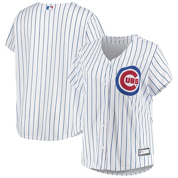Women's White Chicago Cubs Plus Size Sanitized Replica Team Jersey