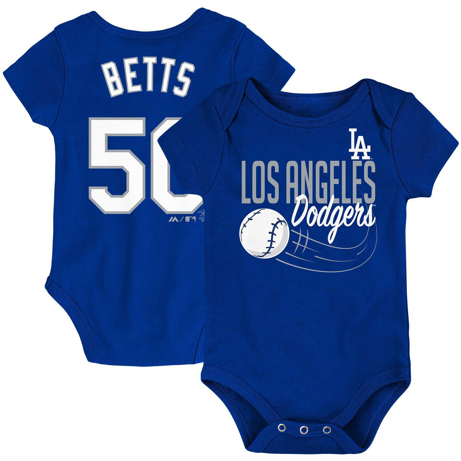 Infant Royal/Heathered Gray Los Angeles Dodgers Double 2-Pack Bodysuit Set