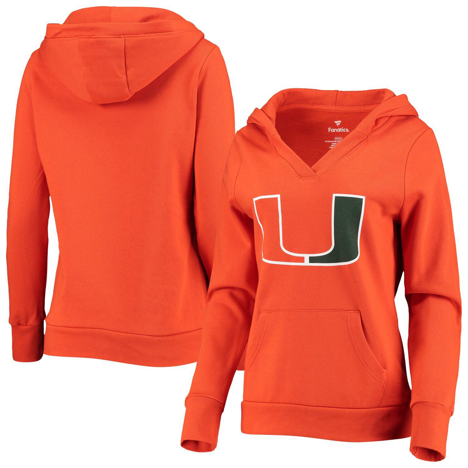 Fanatics Branded Green Miami Hurricanes Outline Lower Arch Hoodie T-Shirt