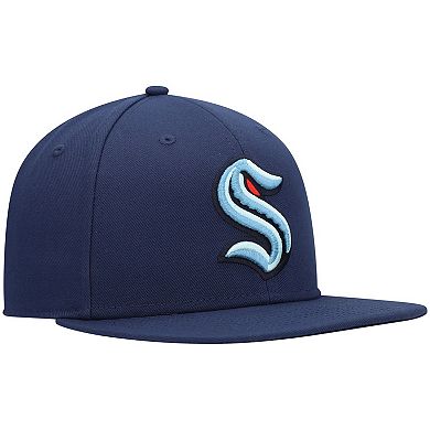 Men's Fanatics Branded Deep Sea Blue Seattle Kraken Primary Team Logo Snapback Hat