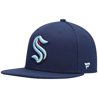 Men's Fanatics Branded Deep Sea Blue Seattle Kraken Primary Team Logo Snapback Hat