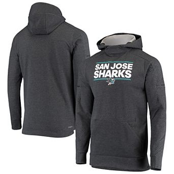 Men's adidas Charcoal San Jose Sharks Squad climalite Pullover Hoodie