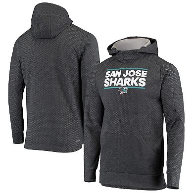 Men's adidas Charcoal San Jose Sharks Squad climalite Pullover Hoodie