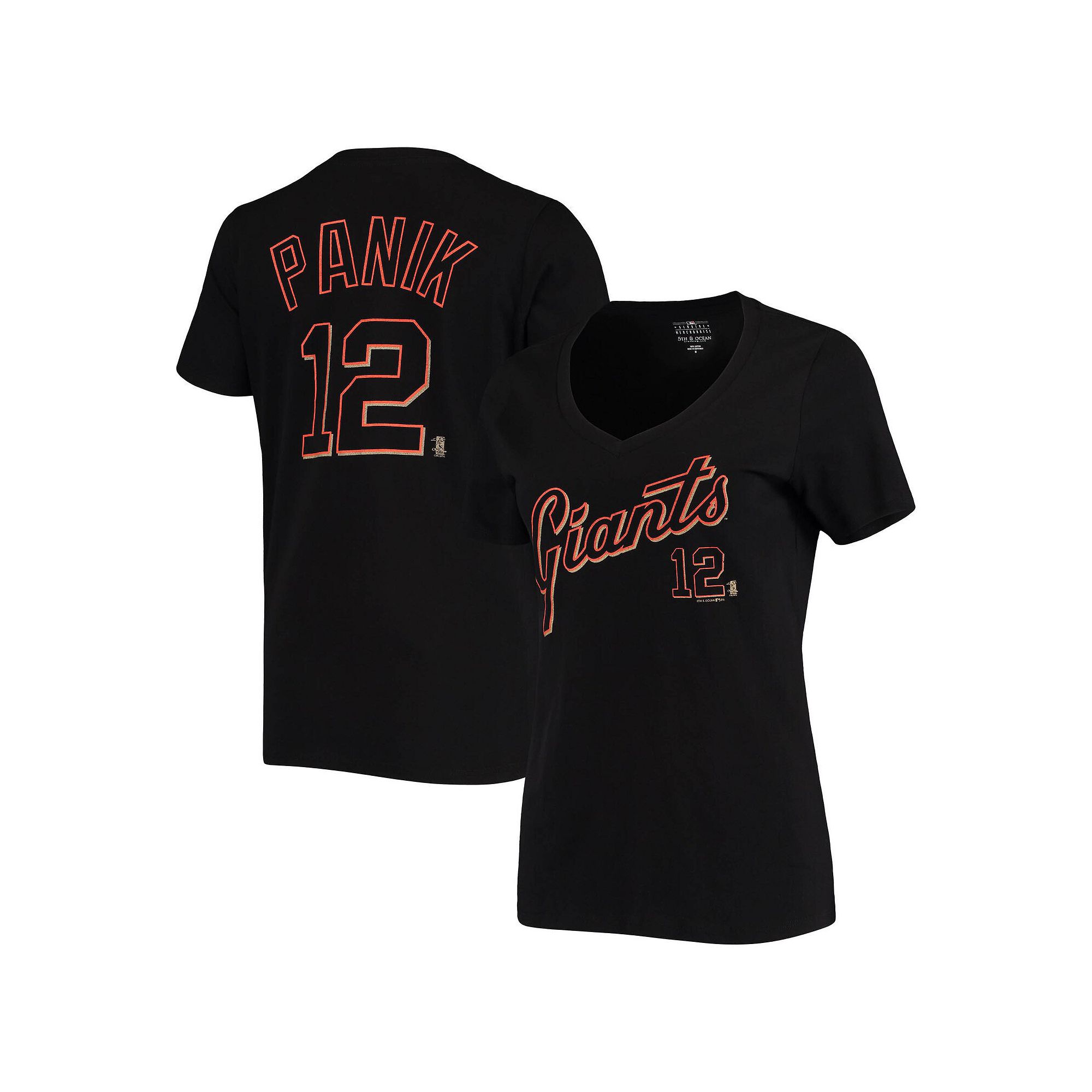 Womens 5th & Ocean by New Era Joe Panik Black San Francisco Giants Script 