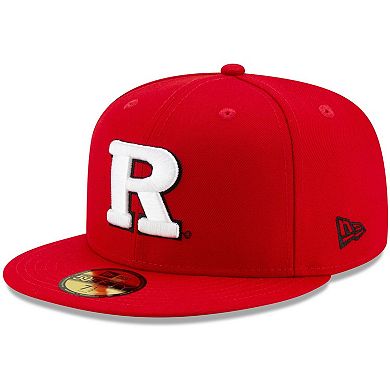 Men's New Era Scarlet Rutgers Scarlet Knights Primary Team Logo Basic 59FIFTY Fitted Hat
