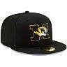 Men's New Era Black Missouri Tigers Primary Team Logo Basic 59FIFTY Fitted Hat
