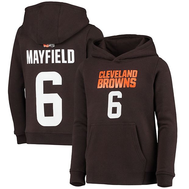 Youth Brown Cleveland Browns Logo Pullover Hoodie