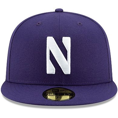Men's New Era Purple Northwestern Wildcats Primary Team Logo Basic 59FIFTY Fitted Hat
