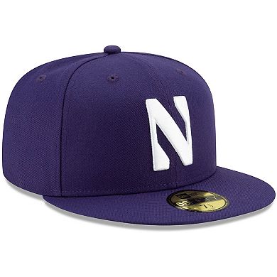 Men's New Era Purple Northwestern Wildcats Primary Team Logo Basic 59FIFTY Fitted Hat