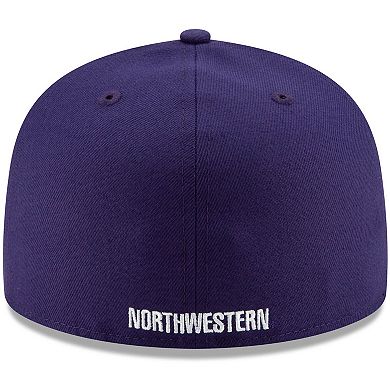 Men's New Era Purple Northwestern Wildcats Primary Team Logo Basic 59FIFTY Fitted Hat