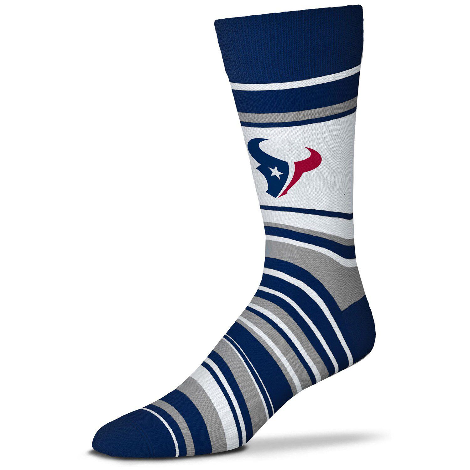 Image for Unbranded Unisex For Bare Feet Houston Texans Mas Stripe Crew Socks at Kohl's.