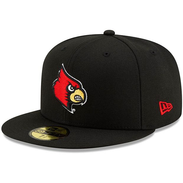 Men's New Era Black Louisville Cardinals Primary Team Logo Basic 59FIFTY  Fitted Hat