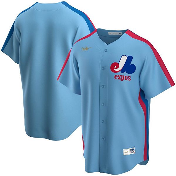Men's Nike Light Blue Montreal Expos Road Cooperstown Collection