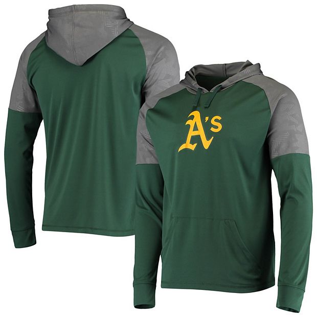 Men's Fanatics Branded Green Oakland Athletics Defender Raglan Pullover  Hoodie