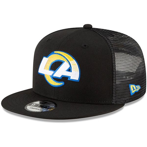 Men's New Era Black Los Angeles Rams Shade Trucker 9FIFTY Snapback Hat