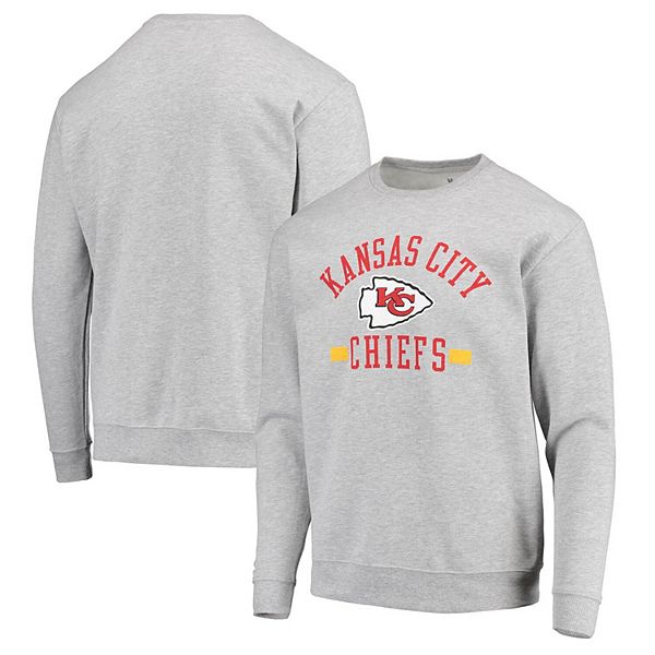 Men's Junk Food Heathered Gray Kansas City Chiefs Throwback