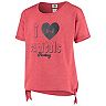 Girls Youth Heathered Red Washington Capitals Love Tie Tri-Blend T-Shirt