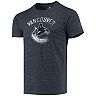 Men's Fanatics Branded Blue Vancouver Canucks Distressed Logo Tri-Blend T-Shirt