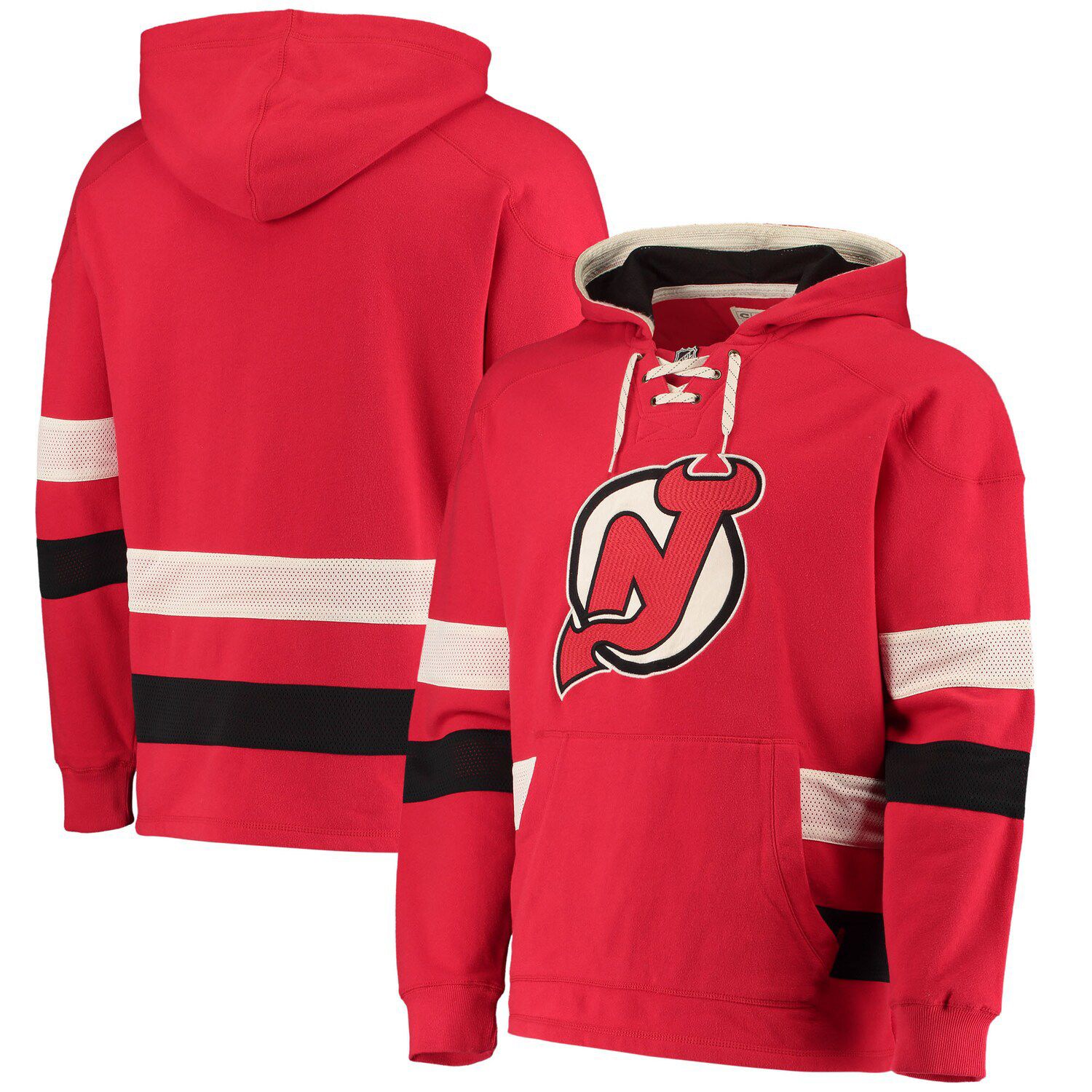 new jersey devils lace up hoodie