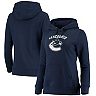 Women's Fanatics Branded Navy Vancouver Canucks Primary Logo Pullover Hoodie