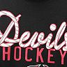 Girls Youth Black New Jersey Devils Laced Through T-Shirt