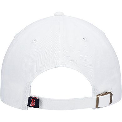 Men's '47 White Boston Red Sox Logo Clean Up Adjustable Hat
