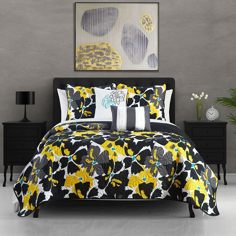 30436996 Chic Home Aster Quilt Set with Coordinating Pillow sku 30436996