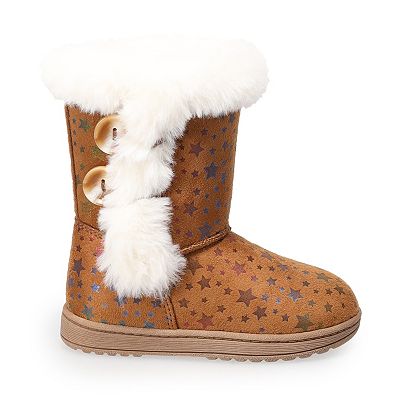 Jumping Beans Noraa Toddler Girls Faux Fur Boots