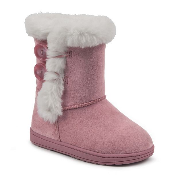 Toddler pink hotsell fur boots