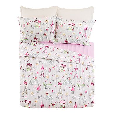 Urban Playground Pretty in Paris Quilt Set with Shams