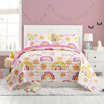 Urban Playground Rainbows and Suns Quilt Set with Shams