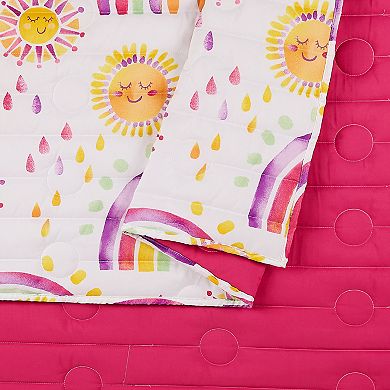 Urban Playground Rainbows and Suns Quilt Set with Shams