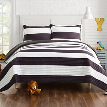 Urban Playground Lavelle Black White Quilt Set with Shams